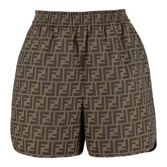 Fendi Mujer, Pantalones cortos, Marr&oacute;n, Talla: XS