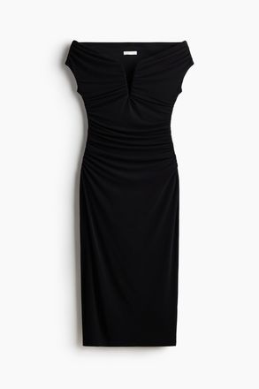 H&M Off-Shoulder-Kleid - Schwarz