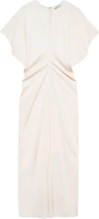 Anine Bing Zadig V-neck Midi Jurk - Dames - Casual kleedjes - Wit - M - Kleedjes