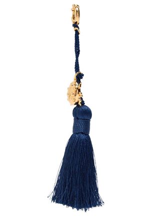 Timeless Pearly Tassel 24kt Gold-plated Keyring - Blue - One Size