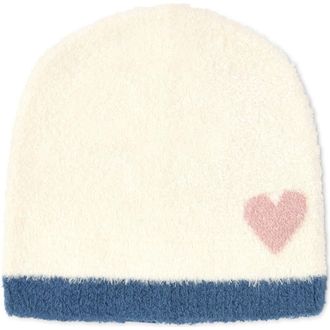 Barefoot Dreams Cozychic Lite Colorblock Baby Heart Beanie in Cream Multi at Nordstrom