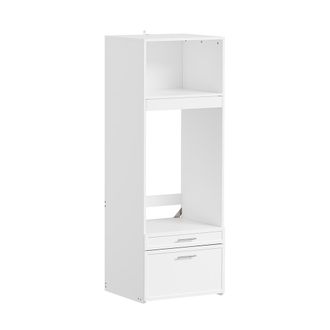 SoBuy Sobuy Mueble Para Lavadora Y Secadora Con Puertas Armario De Lavander&iacute;a Con Cajones Y Barra Extra&iacute;ble Mueble Blanco Para Lavadora En Torre 66&times;60.5&times;186