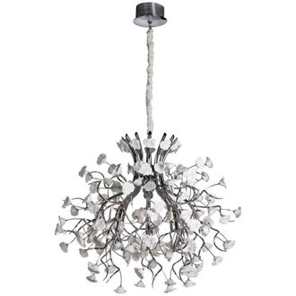 Netlighting Rosaluci Pendant Ceiling Light Chrome White in Grey