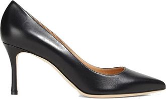 Sergio Rossi Zwarte Leren Pumps met Puntige Neus - Dames - Pumps - Zwart - 35 1/2 EU - Leer - Schoenen