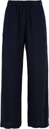Aspesi Marineblauwe Broek - Dames - Wijde Broeken - Blauw - L - Broeken