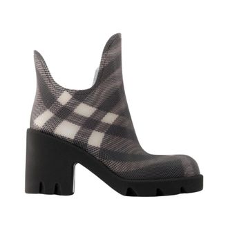 Burberry Botas de tobillo de punto a cuadros - Shoes - Mujer - Negro - 38 EU