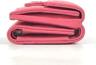 Chanel Pink Grained Calfskin Wallet (Tri-Fold) (Pre-Owned)