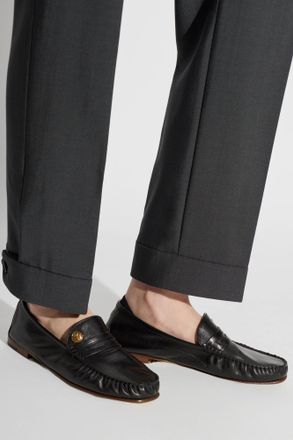 Versace Guanto Loafers Shoes, Womens, Black