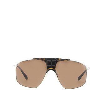 Alaia Croco-embossed aviator sunglasses Woman One Size