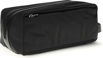Kiton Mens Beauty Case Black Nylon Wash Bags