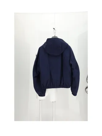 Celine Mens Windbreaker Jacket Blue Cotton