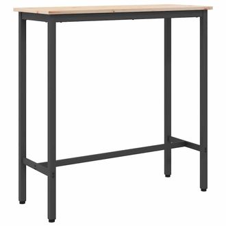 vidaXL Mesa Natural 100 X 40 X 101 Cm Madera Ingenierizada Y Acero Vidaxl