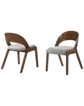 Armen Living Set Of 2 Polly Mid-Centuryupholstered Dining Chairs