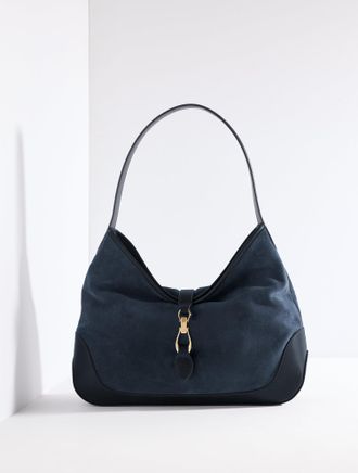 Talbots Suede Shoulder Bag - Indigo - 001 Talbots
