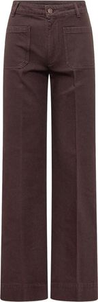 Victoria Beckham Dark Brown Straight Mid Rise Jeans