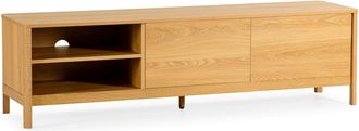 HOMN Mueble tv 2 puertas efecto roble