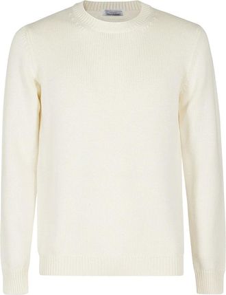 Roberto Collina Truien & Vesten, Heren, Wit, XL, Round-neck Truien