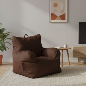 Talamo Italia Dmora Fauteuil Rembourr&eacute; Avec Accoudoirs, Couleur Marron, Dimensions 80 X 80 X 80 Cm