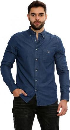 GANT Heren Regular Fit Overhemd | Het Indigo Overhemd