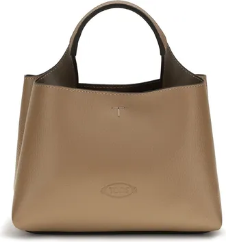 Tod's Womens Micro Leather Handbag Cappuccino Cappuccino-Clay Calf (bos Taurus) Handbags Cappuccino/clay Hand Bags