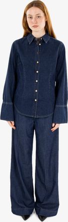 7 For All Mankind Pleated trouser Halona dark blue