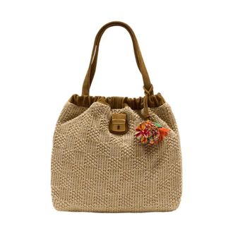 Marc Jacobs De Zomer Geweven Bedel Schoudertas - Dames - Schoudertassen - Beige - ONE Size - Tassen
