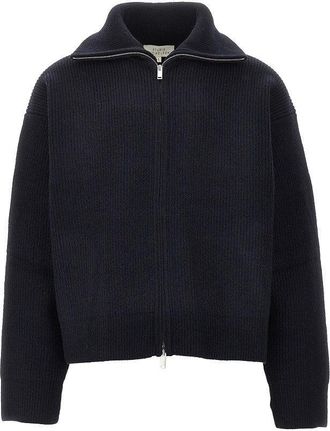 STUDIO NICHOLSON Merino wool knitted full-zip sweater Man S