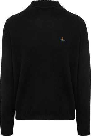 Vivienne Westwood Mock Neck Black Sweater