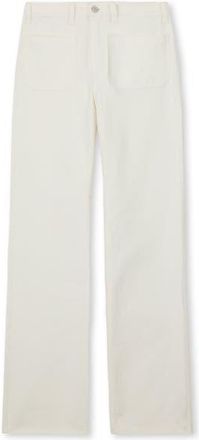 Fortela Janej Bootcut Bull Cotton White Trousers at Nordstrom, Size 23 Eu