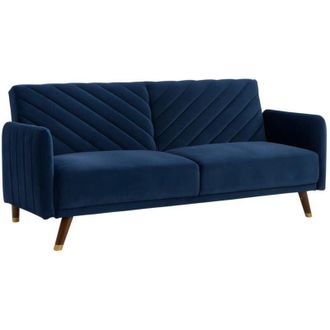 Vente-Unique Vente-unique - Divano letto clic clac 3 posti in velluto Blu notte - joris