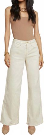 L'agence Alicent Wide Leg Jean In Macadamia