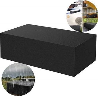 OEM Funda Impermeable Muebles Tela Oxford 210d, 315 160 74 Cm, Resistente Viento, Nieve Rayos Uv, Funda Impermeable Mesas Sillas Color Negro