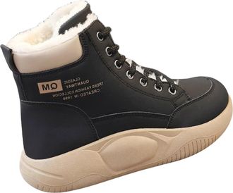 Generic Warm Snow Boots for Women Boots Soft and Comfortable Can Adapt To The Cold and Harsh Environment Mid Calf Lace Up Boots Women (Black, 3.5)