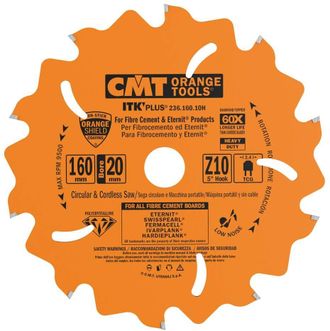 CMT 236.160.10h Sierra Circular Para Materiales Duros/ Abrasivos 160x2.4x20 Z=10 Tcg
