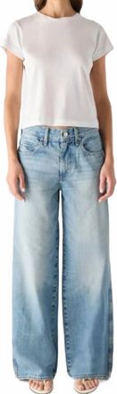 Amo Kira Mid Rise Wide Leg Jeans In Drift