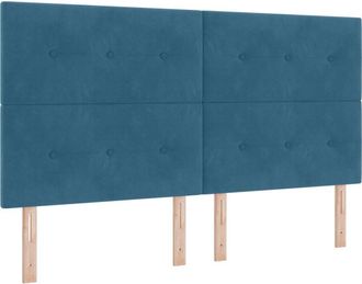 vidaXL Cabecero Montaje En La Pared Azul Oscuro 180 Cm Terciopelo Vidaxl