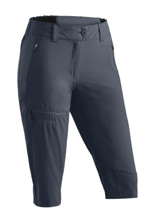 Maier Sports Outdoorhose MAIER SPORTS Lulaka Capri Loop, Damen, Gr. 34, Normalgr&ouml;ssen, blau (graublau), 100% Polyester, Hosen Outdoorhose, Damen Wanderhose, elasti