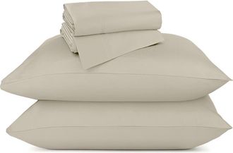 California Design Den Hotel Luxe 800 Thread Count 100% Cotton Sateen Sheet Set in Beige at Nordstrom, Size California King