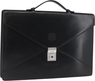 Loewe Pre-owned Business Bag - Dames - Vintage Handtas - Zwart - ONE Size - Leer - Vintage