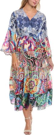 Johnny Was Dibble Tiered Midi Dress