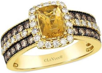 Le Vian 14K 1.48 Ct. Tw. Diamond & Citrine Cocktail Ring