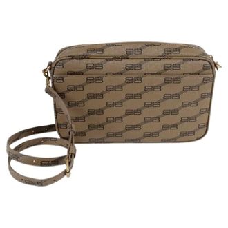 Balenciaga Pre-owned Cross Body Bags, female, Brown, Size: ONE SIZE Pre-owned BB Logo Camera Shoulder Crossbody Bag