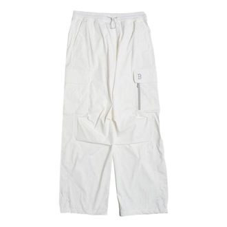 MLB Boston Red Sox Wide Leg Woven Cargo Pants White 3AWPB0563-43IVS