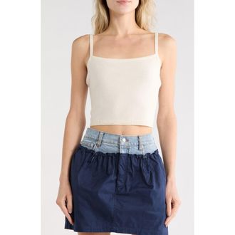 SIMKHAI Vance Cashmere Crop Camisole in Ivory at Nordstrom Rack, Size X-Small
