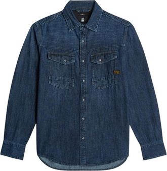 G-Star Denim Overhemden - Heren - Spijkeroverhemden - Blauw - L - Denim - Overhemden