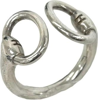 Herm&egrave;s Silver Silver 925 Band Ring (Pre-Owned)