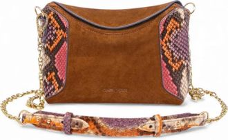 CLARIS VIROT Mini Gaia - Dames - Schoudertassen - Bruin - ONE Size - Leer - Tassen