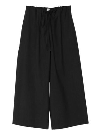 Toteme drawstring-waist trousers - Grey