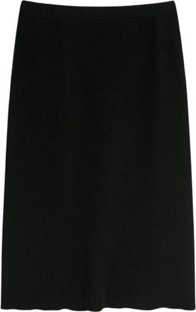 Gudrun & Gudrun Britt Skirt - Dames - Kokerrokken - Zwart - XS - Leer - Rokken