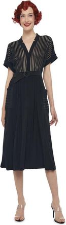 Norma Kamali Korte Mouw Jurk - Dames - Casual kleedjes - Zwart - M - Polyester - Kleedjes